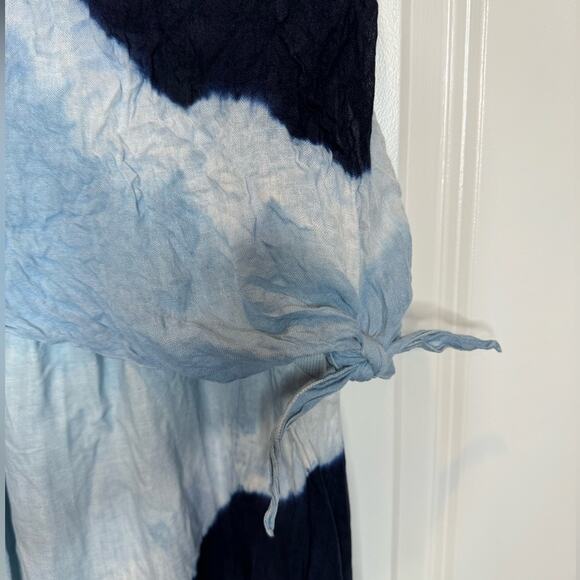 Luna Luz Dress Women's Medium Linen Tie Dye Sleeveless Blue - Picture 4 of 7